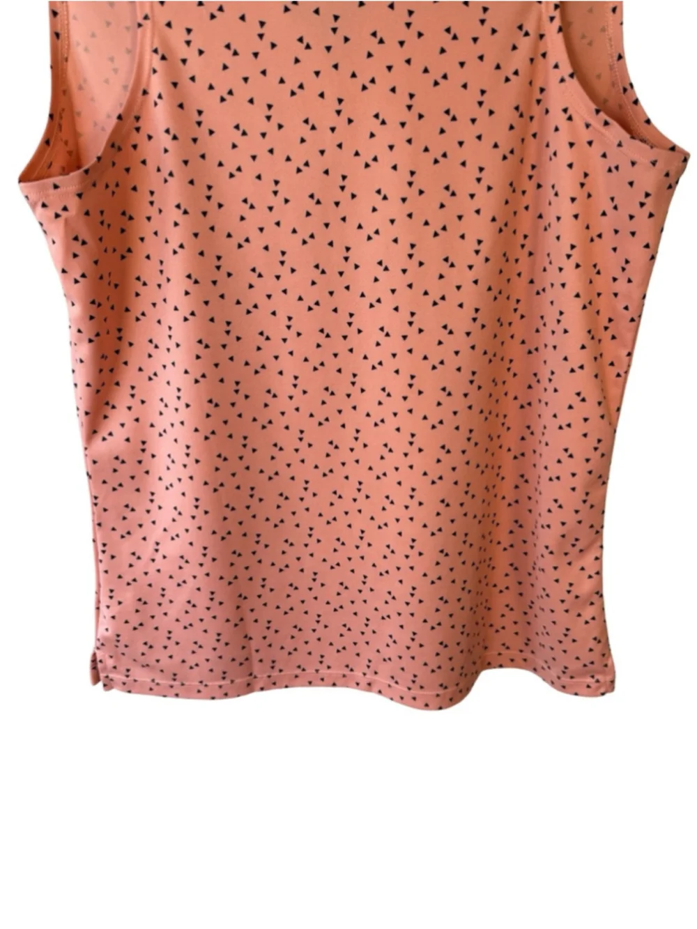 Nike Coral Sleeveless Golf Polo Top with Micro Motif Size S Activewear Tennis